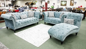 Essie Discount Furniture - Light Blue Living Room Set _ 300 x 150